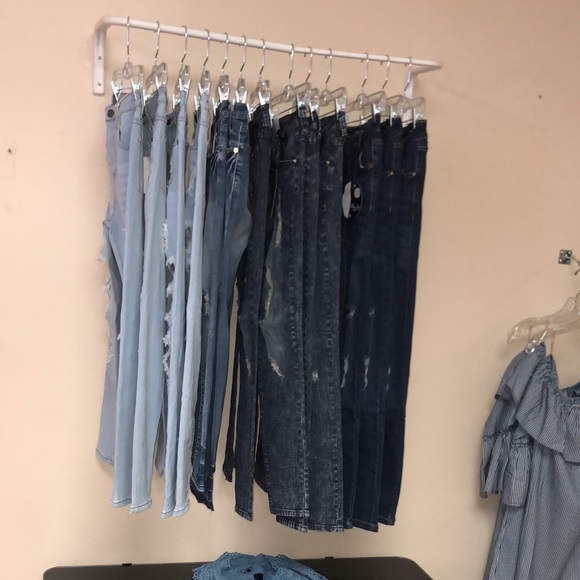 Light Blue Distressed Skinny Jeans | - Picture 7 of 8